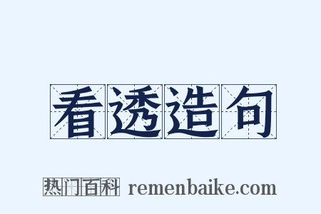 看透造句是什么意思的图片